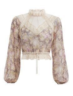 Enter the website from my bio and you'll find a lot of interesting stuff <3 White Floral Blouse, Broken White, Fancy Blouses, Designer Tops, Looks Chic, Tops Online, Kpop Fashion, Stage Outfits, Look Chic