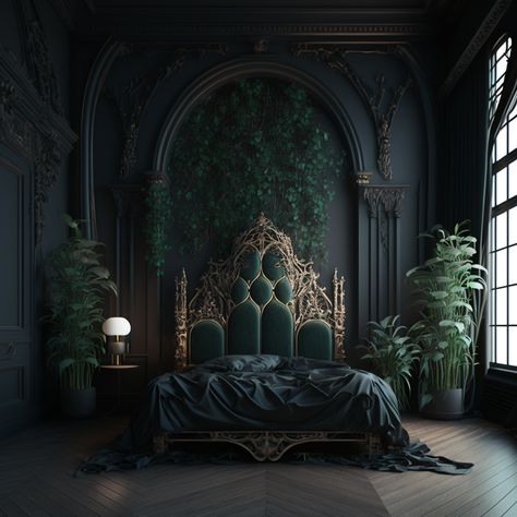 Dark Cozy Bedroom, Eclectic Decor Bedroom, Bedroom Ideas Romantic, Castle Bedroom, Fantasy Bedroom, Gothic Bedroom, Victorian Bedroom, Dark Bedroom, Dark Home Decor