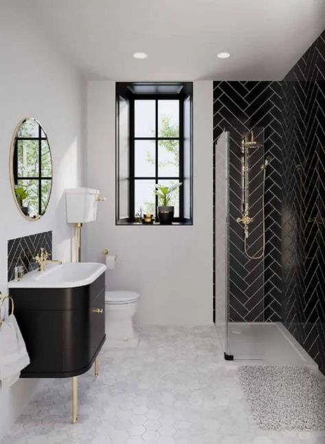 Our Exciting Family Bathroom Plans - Melanie Jade Design Traditional Style Bathroom, Stairs Bathroom, Burlington Bathroom, Designer Bathrooms, Traditional Bathroom Designs, Small Bathroom With Shower, Georgian Interiors, Black Vanity Bathroom, Traditional Bathrooms