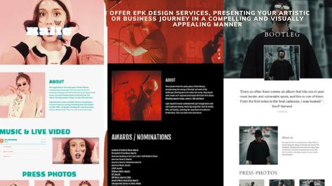 I will design electronic press kit media kit press kit one sheet, epk, music artist Music Press Kit, Electronic Press Kit, Online Resume, Music Career, Kit Ideas, Specific Goals, Press Kit, You Better Work, Media Kit