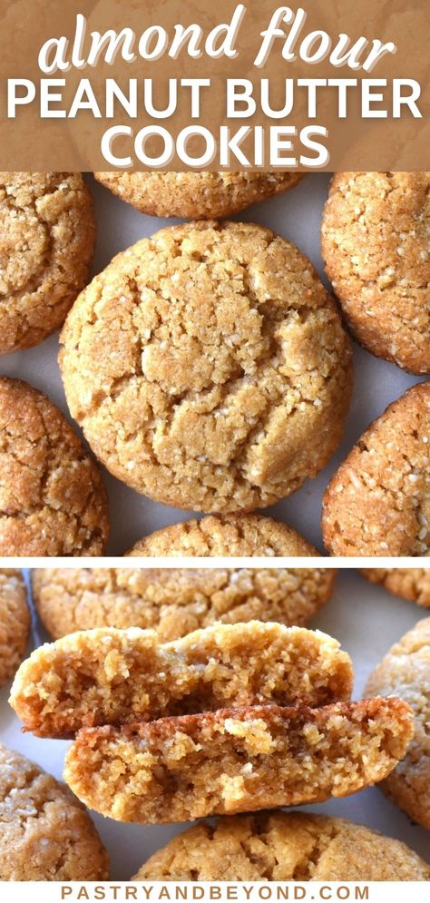 Almond Flour Peanut Butter Cookies, Almond Flour Desserts, Almond Flour Recipes Cookies, Dolce Poche Calorie, Glutenfri Baking, Caravan Van, Gf Cookies, Baking With Almond Flour, Almond Flour Cookies