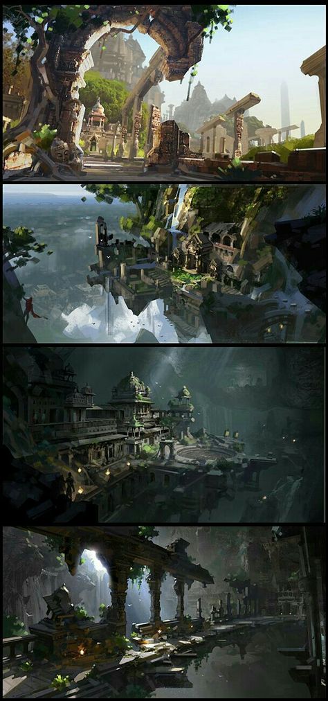 Creature Fantasy, Illustration Fantasy, Heroic Fantasy, Landscape Concept, 다크 판타지, Fantasy Worlds, Fantasy City, Fantasy Setting, Environment Art