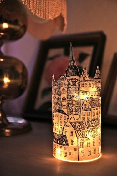 Paper Lanterns Inspired by Stockholm · Candle Making | CraftGossip.com Paper Lanterns Diy, Paper Blog, Diy Projektit, בר מצווה, Christmas Projects Diy, Paper Lantern, 15 Diy, Cool Ideas, Crafty Craft