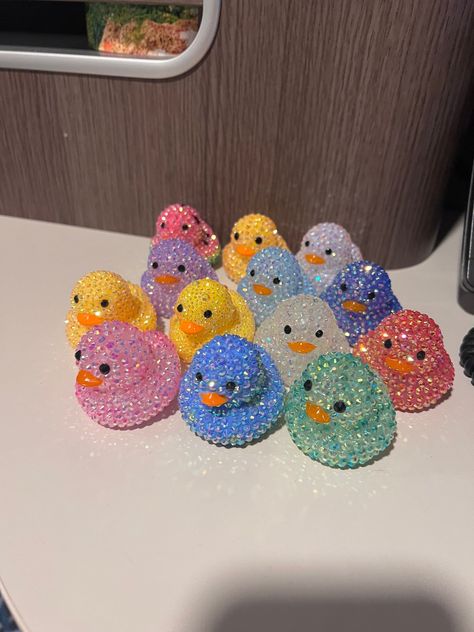 Mystery Rhinestone Gem Bling Rubber Duck - Cruising Duck, Jeep Duck - READ DESCRIPTION Rhinestone Rubber Duck, What To Bedazzle, Bedazzled Rubber Ducks, Rubber Duck Collection, Things To Badazel, Stuff To Bedazzle, Rubber Ducks Aesthetic, Painted Rubber Ducks, Bedazzling Stuff