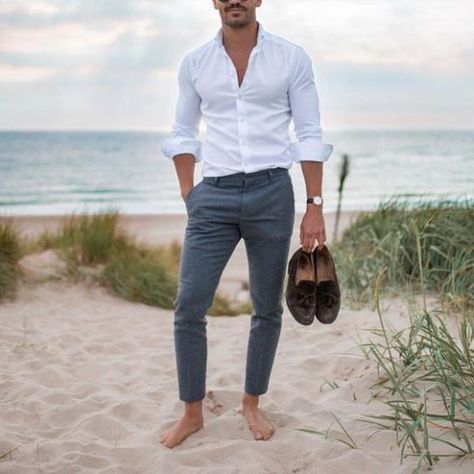 Wedding Men Outfit, Wedding Guest Outfit Men, Beach Wedding Guest Attire, Beach Wedding Men, Wedding Guest Men, Casual Wedding Outfit, Casual Groom, Summer Wedding Attire, Beach Wedding Outfit