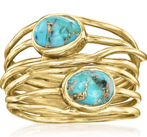 Turquoise Stone Rings, Modern Turquoise Jewelry, Turquoise And Gold Jewelry, Gold Turquoise Jewelry, Vintage Turquoise Jewelry Rings, Vibe Pics, Turquoise Flower Earrings, Amazon Furniture, Italian Gold Jewelry