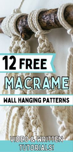 Macrame With Yarn Wall Hangings, Make Your Own Macrame Wall Hanging, Outside Macrame Decor, Easy Macromay Wall Hanging Diy, Diy Rope Decor Wall Hangings, Free Macromae Patterns, Step By Step Macrame Wall Hangings, Free Pattern Macrame Wall Hanging, Macrame Wall Art Living Room