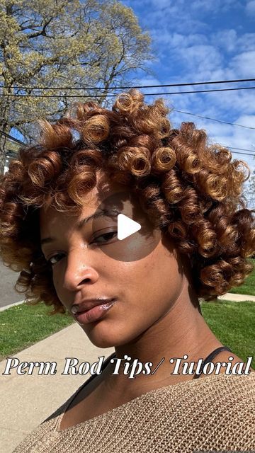 Perm Rod Styles On Natural Hair, Rodset Curls On Short Natural Hair, Dry Perm Hairstyles For Black Women, Rod Sets Natural Hair, Natural Hair Rod Set Hairstyles, Perm Rods On Blow Dried Hair, Flexi Rod On Short Hair, Dry Perm Short Black Hair, Curl Rod Set On Natural Hair