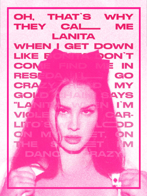 Music Lana Del Rey, Posters On Wall, Lana Del Rey Music, Posters On Wall Bedroom, Lana Del Rey Love, Taco Truck, Bedroom Wall Collage, Dorm Posters, Pink Posters