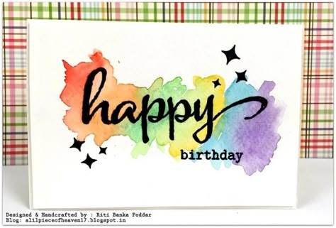 Happy Birthday Canvas, Birthday Canvas, Card Making Ideas Easy, Teachers Day Card, Birthday Painting, Hand Lettering Cards, Watercolor Birthday Cards, Happy Birthday Design, Watercolor Cake