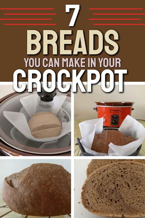 7 simple and delicious bread recipes you can easily make in your crockpot. From classic white bread to flavorful herb loaves, these recipes are perfect for beginners and seasoned bakers alike. Enjoy the warm aroma of homemade bread filling your kitchen without the hassle of traditional baking methods. These crockpot bread recipes are convenient, easy to follow, and require minimal ingredients. Perfect for family dinners or casual gatherings, bring fresh-baked goodness to your table. 2 Ingredient Slow Cooker Bread, 2 Ingredient Crock Pot Bread, Baking Bread In Crockpot, Bread In A Crockpot How To Make, Beginner Bread Recipe Simple, Easy Slow Cooker Bread Recipes, Slow Cooker Breads, Bread In A Crockpot, Bread In Crockpot Recipe