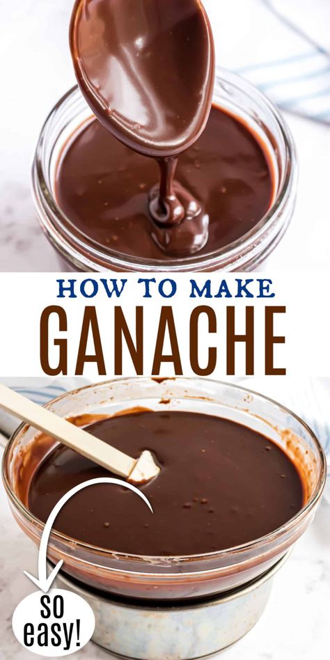 Easy Chocolate Ganache Recipe, Ganache Recipe Easy, Ganache Recipe Frosting, Homemade Ganache, Easy Chocolate Ganache, Chocolate Ganache Icing, Mint Chocolate Cake, Chocolate Ganache Recipe, Chocolate Ganache Frosting