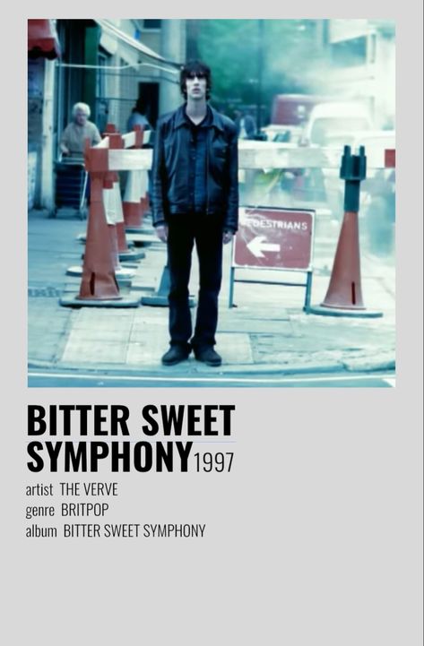 Symphony Lyrics, Richard Ashcroft, Bitter Sweet Symphony, Indie Movie Posters, Concert Poster Art, Custom Album Covers, Minimalist Music, Album Posters, The Verve