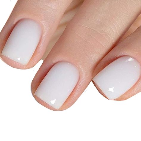 MEMEDA Gel Nail Polish, Milky White Nude Gel Polish, 0.27 fl oz Nude Gel Polish, Milky White Nails, White Gel Nails, Buff Nails, Milky Nails, Glitter Gel Polish, Nail Art Salon, Manicure Gel, Pink Gel