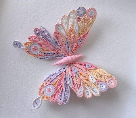 Quilling Butterfly, Quilling Animals, Arte Quilling, Paper Quilling For Beginners, Paper Quilling Flowers, Origami And Quilling, Paper Quilling Jewelry, Quilling Work, Desain Quilling