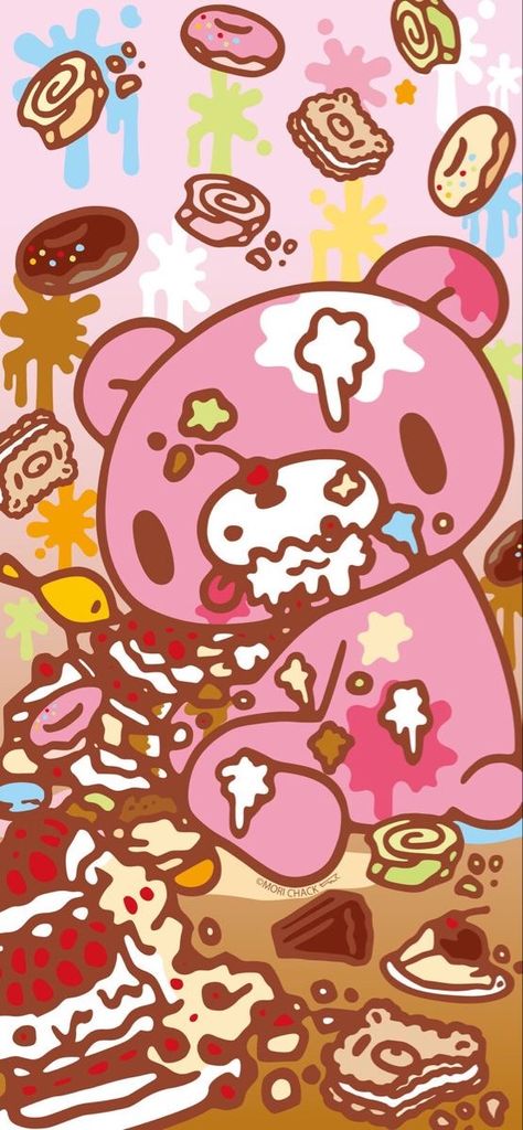 Gloomy Bear, Yami Kawaii, Sanrio Wallpaper, Bear Wallpaper, Cute Poster, Kawaii Wallpaper, Cute Backgrounds, Creepy Cute, Phone Themes