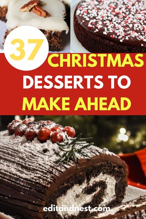 If you want a list of Christmas desserts to make ahead of time then check out this post. We love a freezer dessert and the holidays are no exception. These show-stopping recipes are real simple and designed to be easy as well as time-saving. Best of all, these make-ahead Christmas recipes are super impressive, so no one feels like they’re missing out on a wow-worthy treat! #Christmasdesserts #makeaheadChristmasdesserts #Christmasdessertsfreezer Christmas Bombe Dessert, Desserts That Can Be Made In Advance, Make Ahead Christmas Desserts Freezers, Dessert Recipes Make Ahead, Make Ahead Italian Desserts, Make Ahead Cakes, Easy Freezer Desserts, Easy Desserts For A Crowd Christmas, Make Ahead And Freeze Desserts