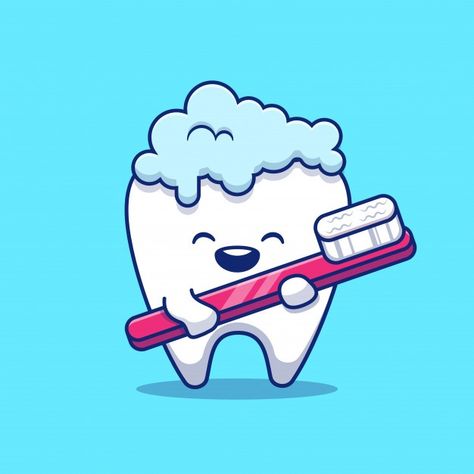 Dentist Cartoon, Dental Pictures, Teeth Illustration, Office Cartoon, Tooth Icon, Tooth Cartoon, Preventive Dentistry, Dental Posters, Tooth Brushing