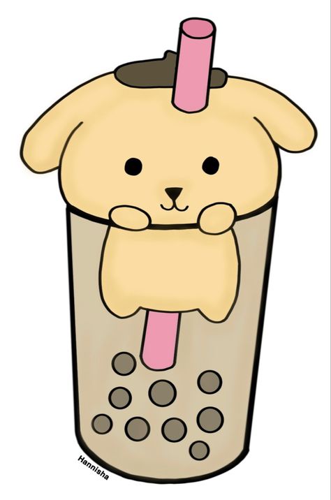 Sanrio Boba Drawing, Boba Drawings, Sanrio Boba, Boba Drawing, Sanriocore Aesthetic, Stickers Drawing, References To Draw, Drawing Aesthetic, Reference Art