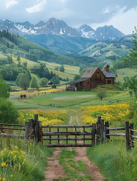 Woodland Bedroom, Metal Garage, Dream Life House, Casa Country, Creation Art, Big Garden, Pretty Landscapes, Ranch Life, Mountain Cabin