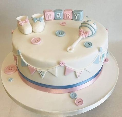 Cake Designs For Gender Reveal, Cakes For Baby Showers Neutral, Baby Shower Cake Ideas Gender Neutral, Baby Shower Tårta, Baby Shower Cake Gender Neutral, Mom To Be Cake Ideas, Pregnant Cake Design, Pregnant Cake Ideas, Baby Shower Cake Ideas For Boys