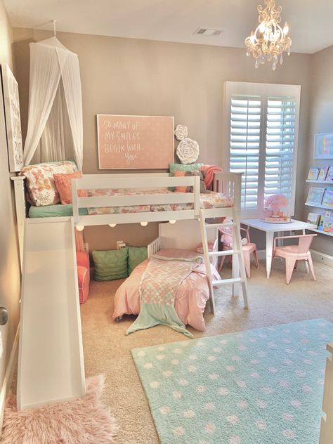 Girl Bedroom Ideas, Shared Girls Room, Kura Bed, Toddler Bedroom Girl, Big Girl Bedrooms, Toddler Girl Room, Toddler Room Decor, Toddler Rooms, Girl’s Room