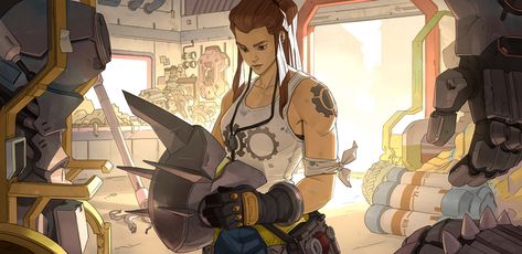 ArtStation - Overwatch fanart doodle., Nesskain Nesskain Brigitte Lindholm Fanart, Brigitte Lindholm, Brigitte Overwatch, Steampunk Mechanic, Heroes Of The Storm, Overwatch Fan Art, Overwatch 2, Comics Artist, Drawing Stuff