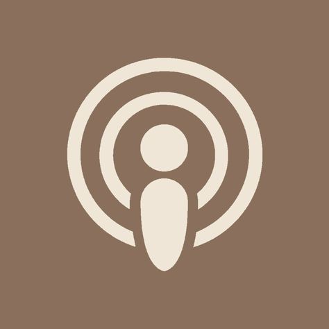 Apple Podcast icon app Beige Podcast Icon, Podcasts Icon Aesthetic, Podcast Icon Aesthetic, Podcasts Icon, Podcast App Icon, Brown Icon App, Podcast Icon, Icons For Ipad, Brown App Icons