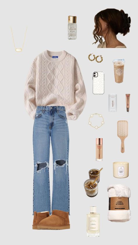 #outfitinspo #vanillagirl #vanilla #vanillagirlaesthetic #thatgirl #makeup #preppy #preppyaesthetic #vanillagirloutfit #beauty #viral #fyp Uggs Tasman, Amsterdam Outfit, Uggs Outfits, Preppy Fall Outfits, Simple Outfits For School, Thanksgiving Outfit Ideas, Thanksgiving Outfits, Uggs Outfit, Casual Preppy Outfits