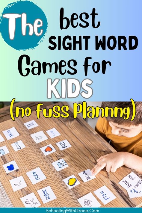 One-stop shop for fun and effective sight word games for kids. Whether your child is just starting to learn their first few words or is ready to tackle a longer list, we’ve got you covered with creative ideas to make learning a blast. Easy Sight Word Games, Fun Kindergarten Learning Activities, Sight Word Games For First Grade, Sight Word Preschool, Fluency Activities Kindergarten, Educational Games For Kindergarten, Sight Word Games For Kindergarten, Preschool Sight Words Activities, Kindergarten Sight Word Activities