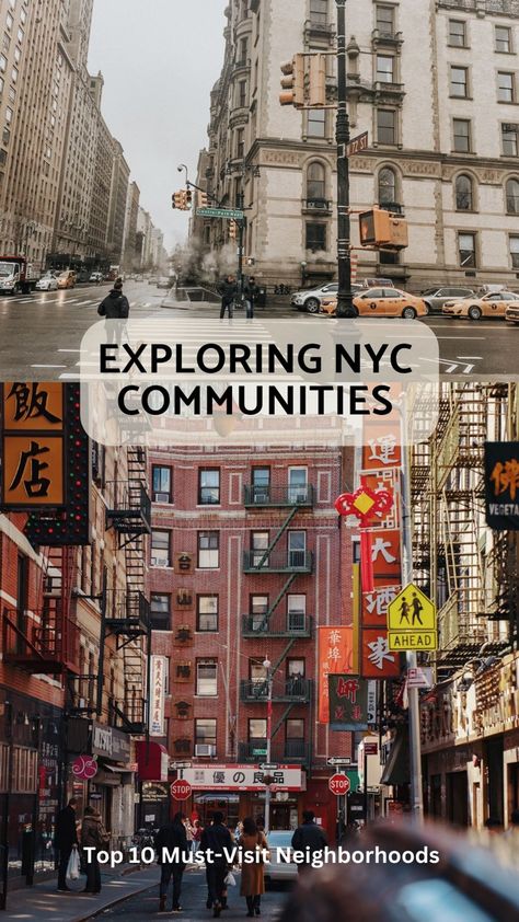 NYC is huge, and there are so many neighborhoods and spaces that it can be overwhelming when you’re trying to figure out where to stay. This is why we’re here exploring NYC communities to tell you about the Top 10 Must-Visit Neighborhoods and give you a better understanding of them. #newyorkcitylife #newyorkcity #travelguide #guides Chelsea Neighborhood Nyc, Nyc By Neighborhood, America Neighbourhood, Greenwich Village Nyc Restaurants, Nyc Neighborhoods, Essex Street, Washington Square, Washington Square Park, East River