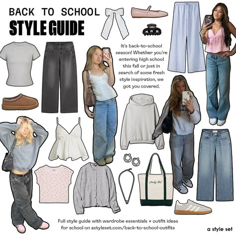 our back to school style guide is live on astyleset.com/back-to-school-outfits 💘 Shop our back-to-school style guide complete with cute and casual school outfit ideas and wardrobe essentials. Whether you’re entering high school this fall or just in search of some fresh style inspiration, we got you covered. #schooloutfits #backtoschool #fallfashion