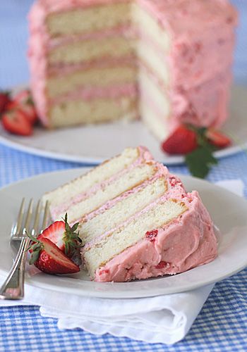 The Galley Gourmet: Fresh Strawberry Mousse Cake Strawberry Mousse Cake, Mousse Filling, Baked Sweets, Seasonal Desserts, Cake Filling, Strawberry Mousse, Birthday Inspiration, Savory Cakes, Strawberry Cakes