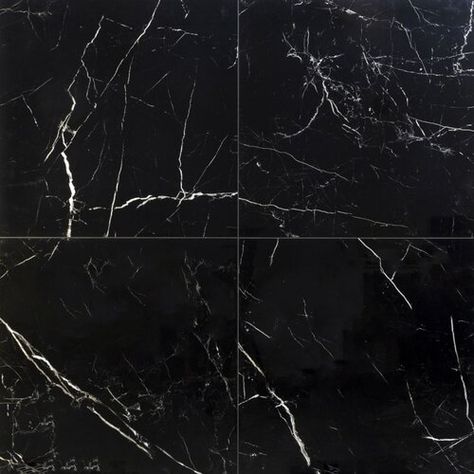 Porcelain Tile Collection — DOMVS SURFACES Black Marble Floor, Black Marble Tile, Dark Modern, Polished Porcelain Tiles, Ivy Hill Tile, Modern Tiles, Black Tiles, Marble Look Tile, Black Floor