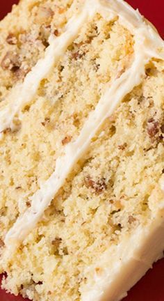 Butter Pecan Cake With Cream Cheese Frosting, Butter Pecans, Butter Pecan Cake, Cake Cooking, Cake With Cream Cheese Frosting, Pecan Cake, Dad's Birthday, Pecan Recipes, Cooking Classy