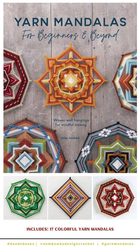 Create beautiful, intricate mandalas with the soothing power of weaving. From 4-sided mandalas to complex designs, follow step-by-step instructions with Yarn Mandalas for Beginners and Beyond! #WeaveWellnessIntoYourWorld 🧘‍♀️ Yarn Mandalas Tutorial, Quick Crafts For Adults, Woven Mandala, Mandalas For Beginners, Gods Eyes, Mandala Making, Circle Weaving, Yarn Mandala, Eye Mandala