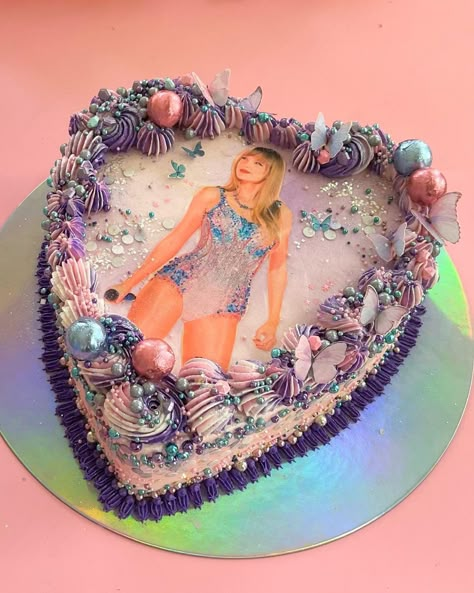 I thought it might be fun to sort my Swiftie cakes by era. Here are some of my faves (but not all) I’ve made from the Lover era 💖 it’s��… | Instagram Cruel Summer Taylor Swift Cake, Heart Shaped Taylor Swift Cake, Cake Decorating Taylor Swift, Eras Tour Cake Ideas, Taylor Swift Heart Cake, Taylor Swift Sheet Cake, Taylor Swift Lover Cake, Eras Tour Cake, Taylor Swift Themed Cake