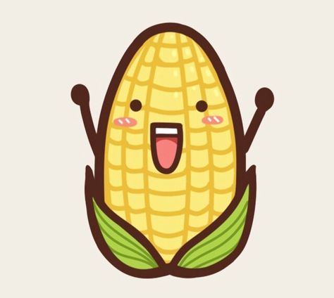 Kawaii corn App Ios, Cartoon Drawings, Cute Cartoon, Corn, Ios, Doodles, Wallpapers, Fruit, My Saves