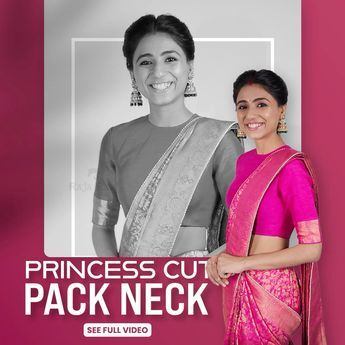 Tap to learn full blouse in youtube✨  Learn, Stitch & share with us☺️  #priyamg #rajaranicoaching #blouse #princesscutpackneckblouse Pack Neck Blouse Design, Pack Neck Blouse, Blouse Back Neck Designs, Back Neck Designs, Designer Blouse Patterns, Blouse Neck Designs, Designer Blouse, Sewing Lessons, Sewing Basics