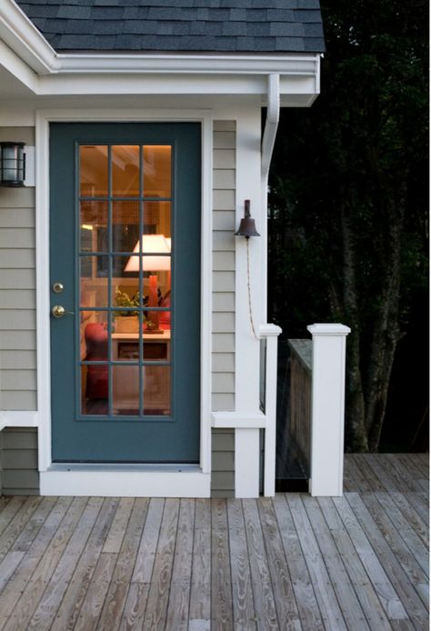 Benjamin Moore Knoxville Gray: Color Spotlight Knoxville Gray, Back Door Ideas, Painted Exterior Doors, Interior Door Colors, Color Spotlight, Exterior Door Colors, Moody Green, Door Colors, Casa Vintage