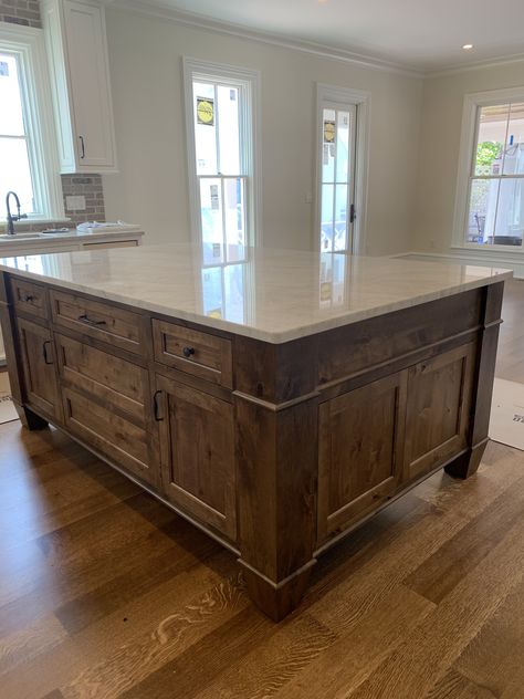 Kitchen Island Table With Casters With Seating, Large Wooden Top Kitchen Island, Farmhouse Kitchen Island With Seating Wood, Kitchen Island With Storage And Seating, Extra Large Kitchen Island Rustic, Rustic Kitchen Island With Seating And Storage, Wood Countertops Kitchen Island, Big House Kitchen, Wood Countertops Kitchen