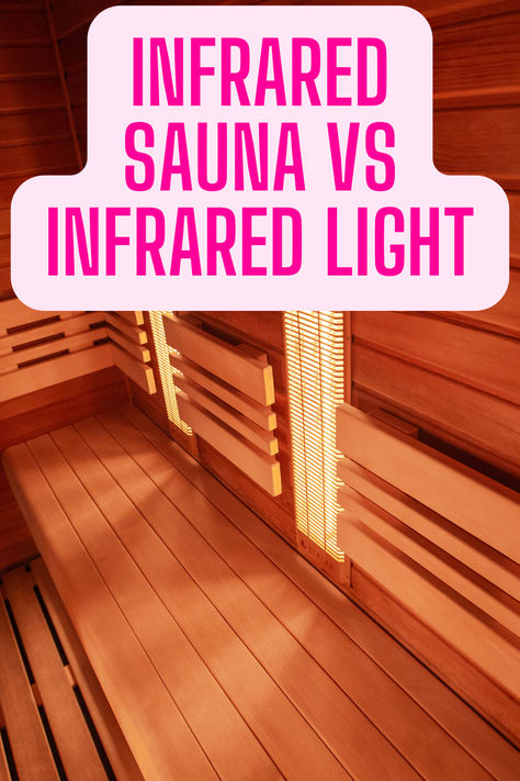 Learn about infrared sauna vs red light therapy or infrared light and how these can help you. Home Infrared Sauna Room, Infrared Sauna Vs Traditional Sauna, Infrared Vs Dry Sauna, Red Light Sauna At Home, Red Light Therapy Vs Infrared Sauna, Far Infrared Sauna Benefits, Diy Infrared Sauna, Red Light Sauna, Outdoor Infrared Sauna