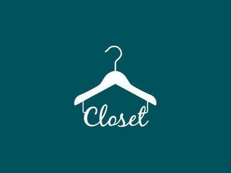 Decluttering Clothes Logo, Clothing Company Logo Ideas, My Closet Logo, Fashion Logo Design Clothes Shops, Closet Logo Design, Clothes Shop Logo, Clothing Company Logo, Desain Merek, Hanger Logo