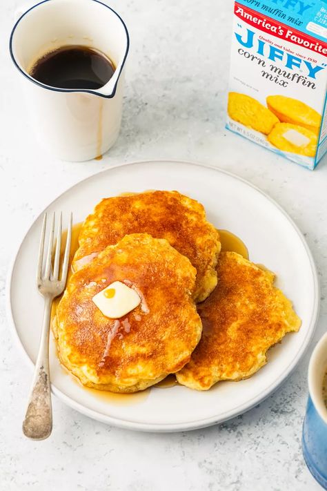 Cornbread Pancakes, Pancake Mix Muffins, Cornmeal Pancakes, Jiffy Corn Muffins, Corn Pancakes, Corn Muffin, Jiffy Mix, Jiffy Cornbread Mix, Jiffy Corn Muffin Mix