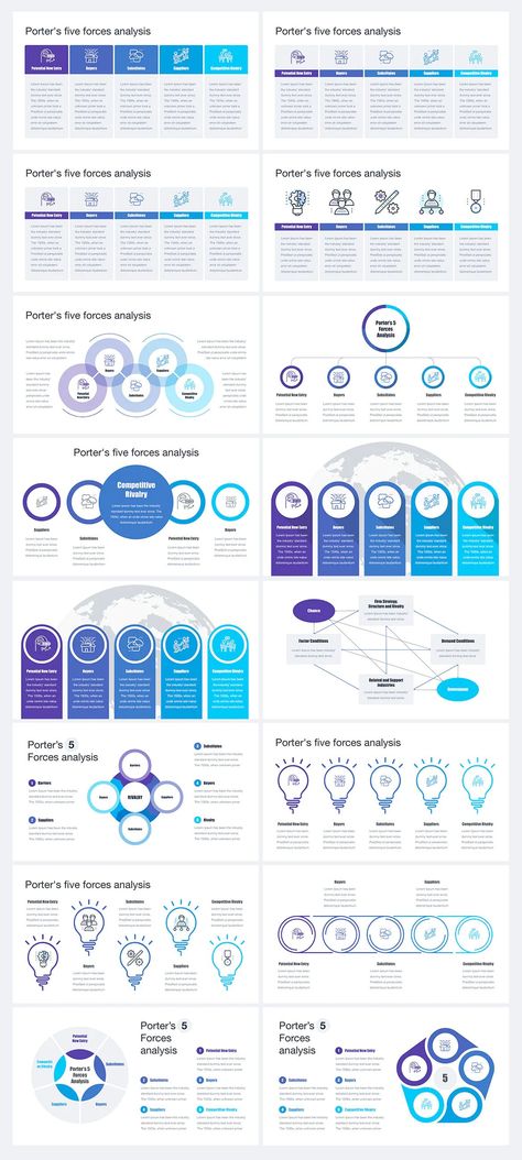 Learn how to use Porter's Five Forces Analysis to understand the competitive landscape of your industry and make strategic decisions. #powerpoint #business Porters Five Forces, Competitive Analysis Infographic, Strategic Plan Design, Healthcare Analytics, Presentation Diagram, Process Analysis, Keynote Design, Creative Powerpoint Presentations, Ppt Template Design