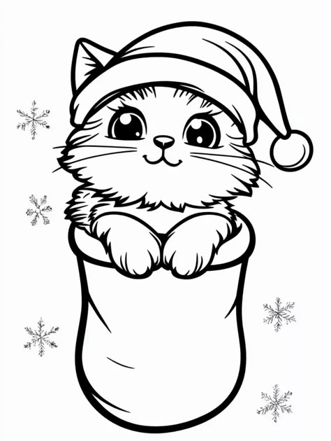 12 Cat Christmas Coloring Pages for All Ages & The Benefits of Coloring - Plan For Success HQ Christmas Cats Coloring Pages, Christmas Coulering Pages, Christmas Colouring In Pages, Christmas Cat Coloring Pages, Christmas Coloring Pages Free Printable, Xmas Coloring Pages, Reindeer Coloring Pages, Coloring Pages Cat, Cat Colouring