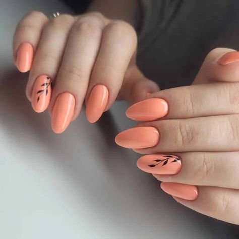 The Most Popular Peach Nails to Inspire You Nail Designs Peach Color, Nail Designs Peach, Uñas Color Coral, Salmon Nails, Coral Gel Nails, Peach Acrylic Nails, Peach Nail Art, Peach Colored Nails, Summer Gel Nails