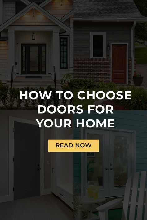 When building or remodeling your home, there are many doors to consider—front doors, patio doors, and more. Read our blog on what to look for when picking the right doors for your home. Therma Tru Doors, Front Doors With Glass Panels, Garage Door Framing, Exterior Doors With Sidelights, Window Grids, Exterior Doors With Glass, Garage Service Door, Glass Panel Door, Door Glass Design