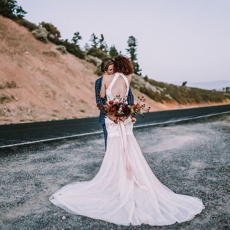 Dramatic after-wedding shoot #weddingdress #weddingphotograohy #lacedres #weddinglace #weddingarrangements Floral Wedding Veils, Mountain Wedding Photos, Modern Wedding Gown, Cathedral Wedding Veils, Wedding Shooting, Two Piece Wedding Dress, Bridal Cape, Wedding Photo Inspo, Elopement Photos