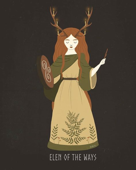 Elen of the Ways. Goddess in Celtic mythology, protectress of the pathways; whether they are physical, mental, or spiritual paths. She is… Elen Of The Ways, Female Reindeer, Greek Goddess Art, Goddess Magick, Male Deer, Animal Movement, Soul Journey, World Mythology, Celtic Symbol